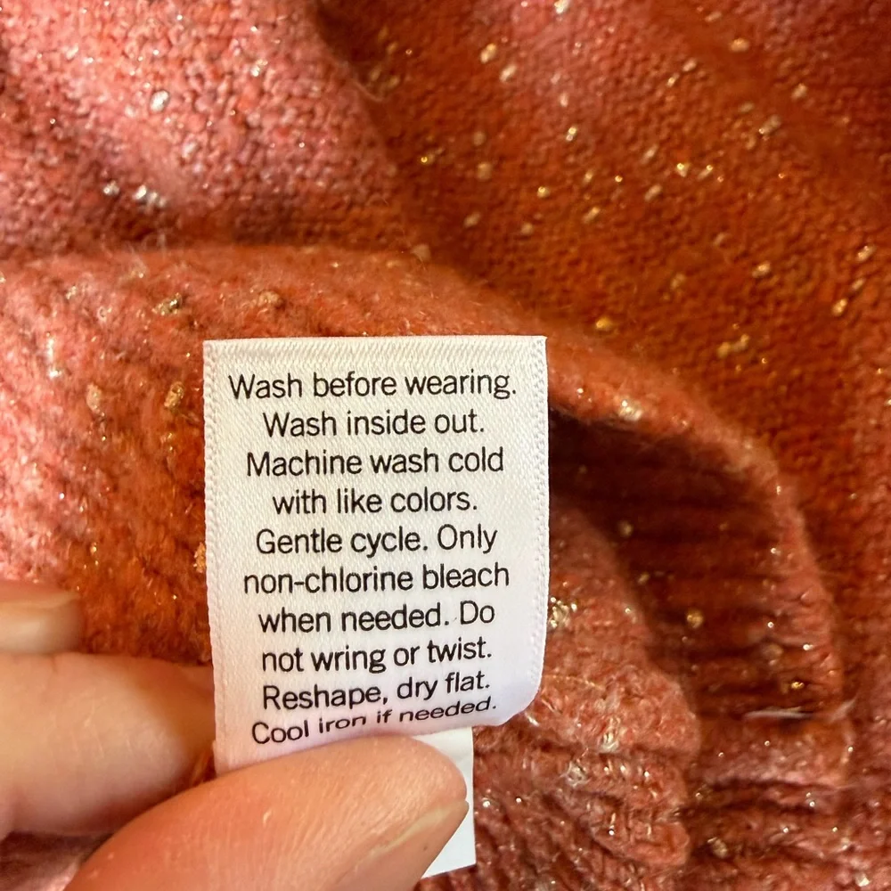 LC Lauren Conrad Speckled Gold Knit Sweater | Small | Like New - Picture 8 of 9